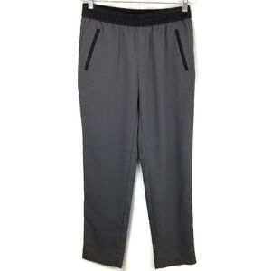Banana Republic gray slacks with leather waistband